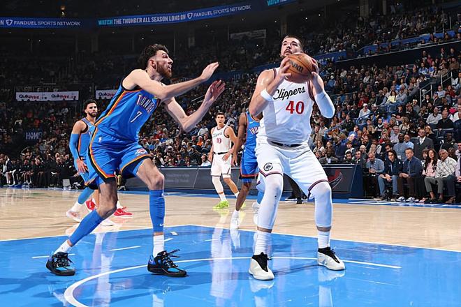 雷霆大胜快船 祖巴茨表现低迷难挽球队颓势